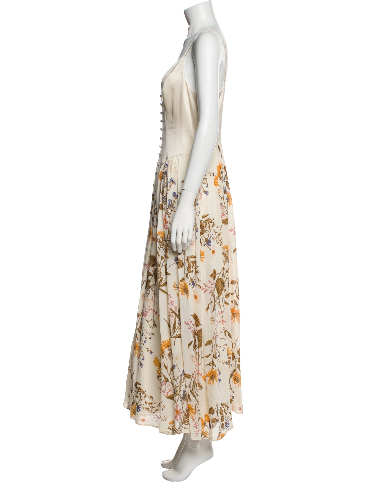 Reformation Floral Print Midi Length Dress