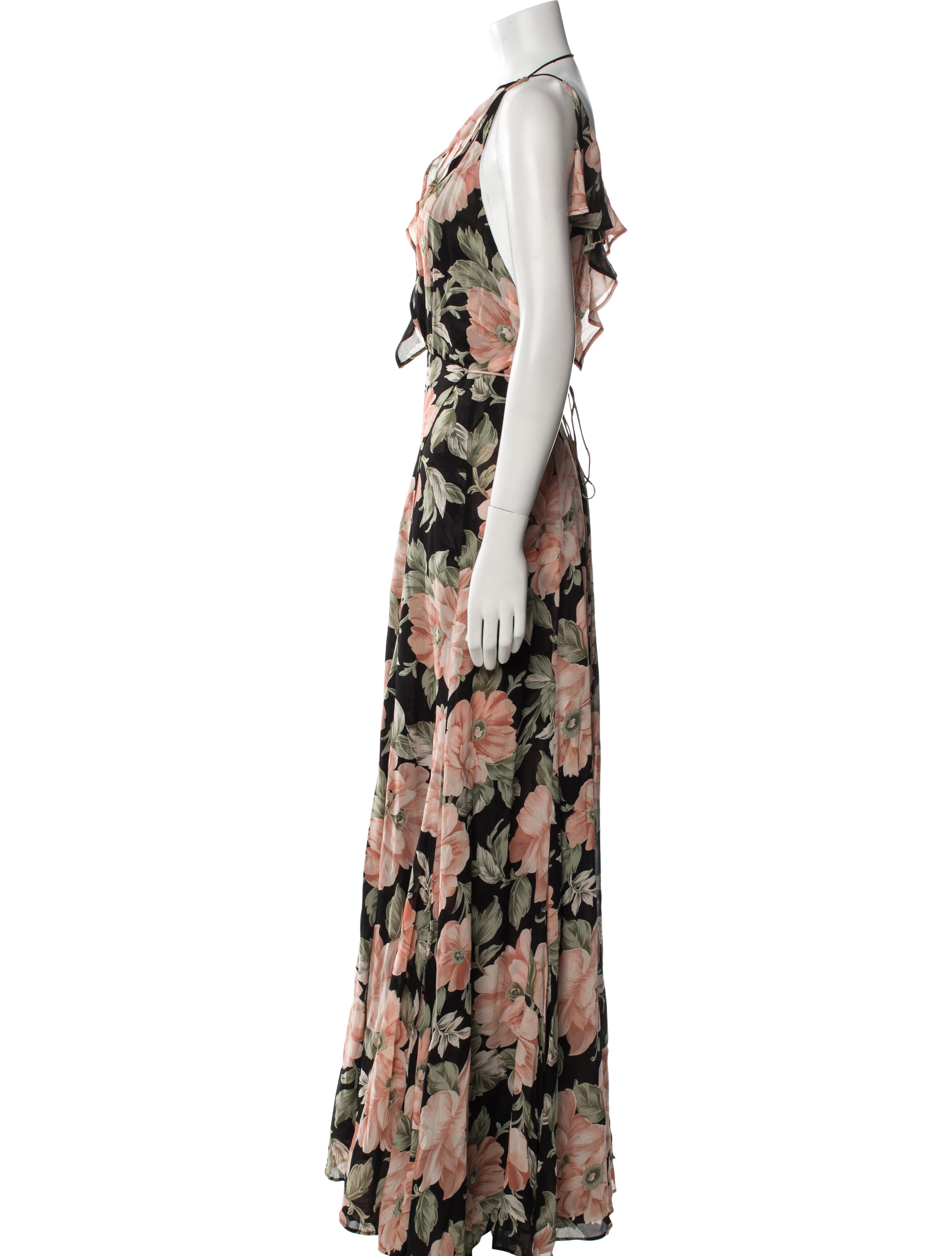 Reformation Floral Print Long Dress