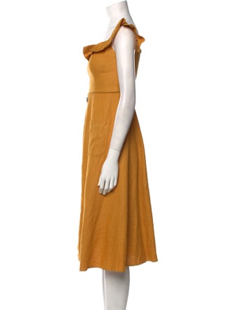 Reformation Linen Midi Length Dress