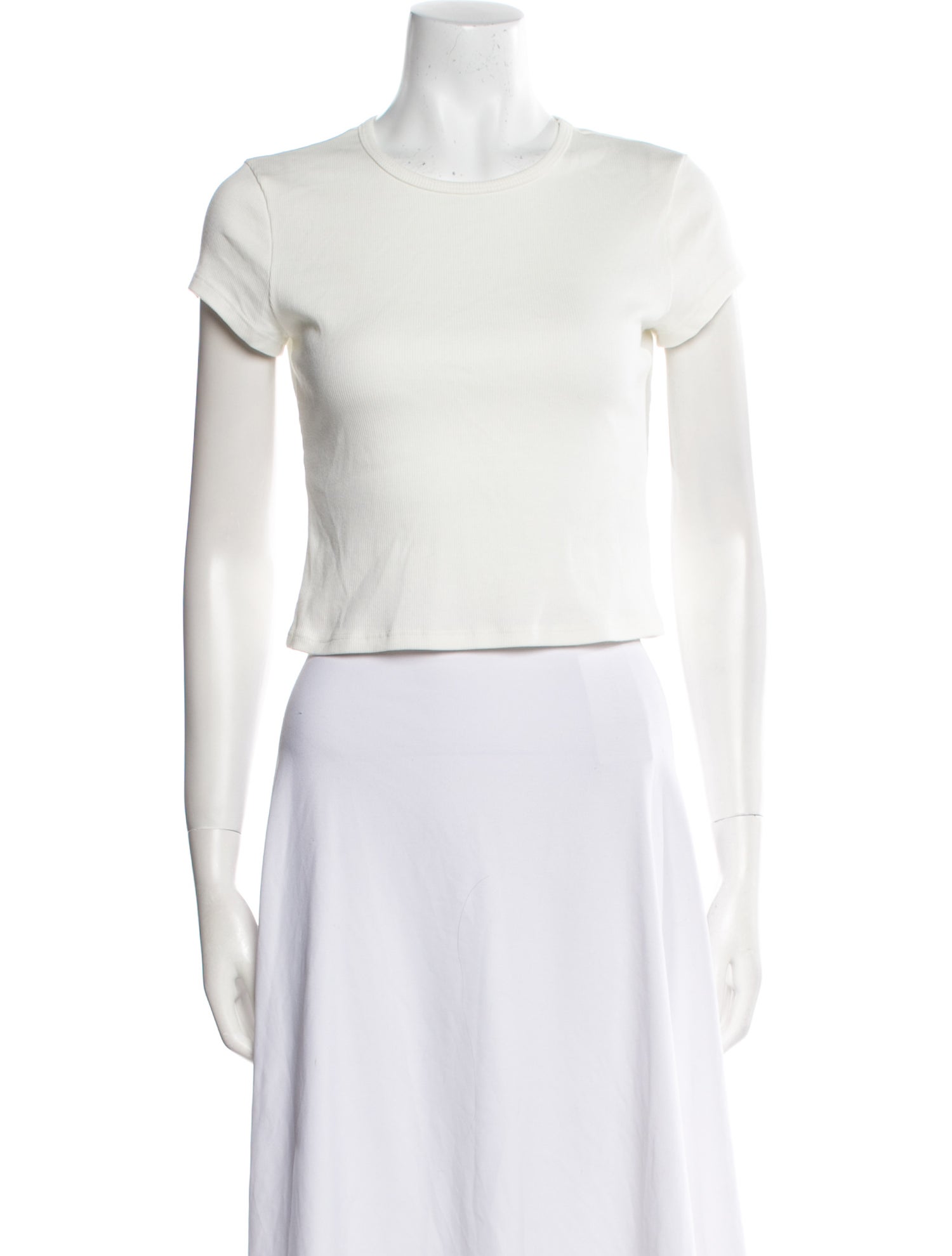 Reformation Crew Neck Short Sleeve Crop Top