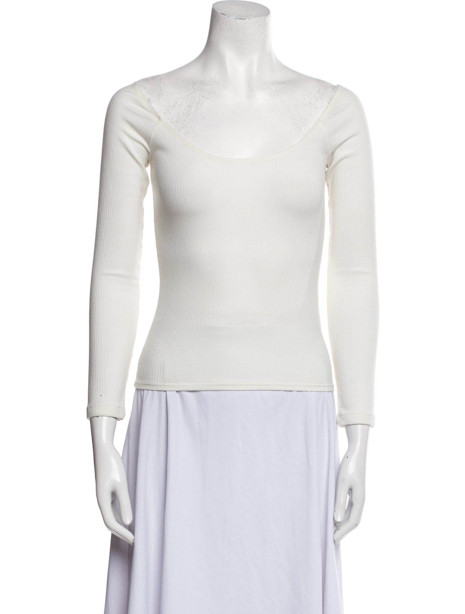 Reformation Scoop Neck Three-Quarter Sleeve Top