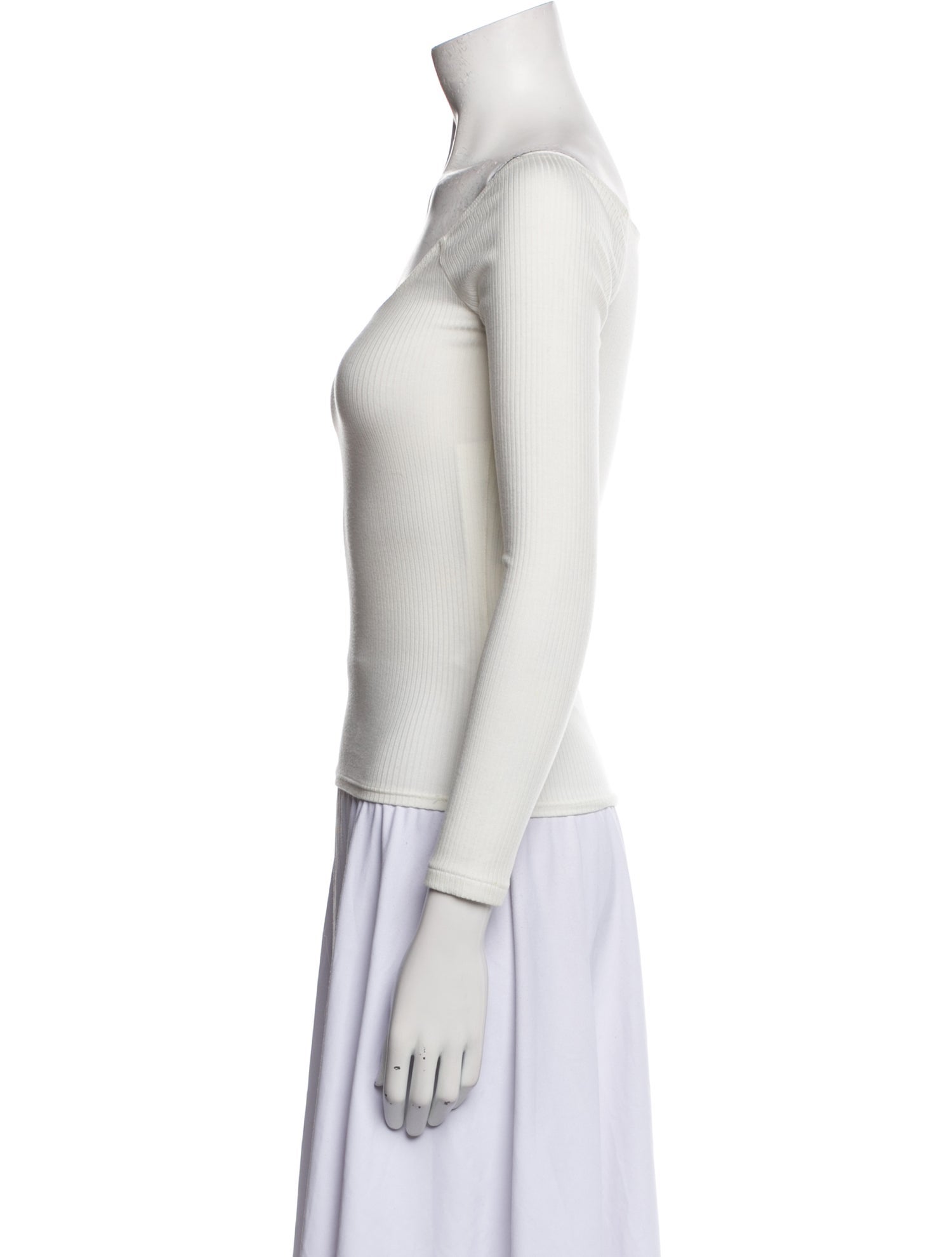 Reformation Scoop Neck Three-Quarter Sleeve Top