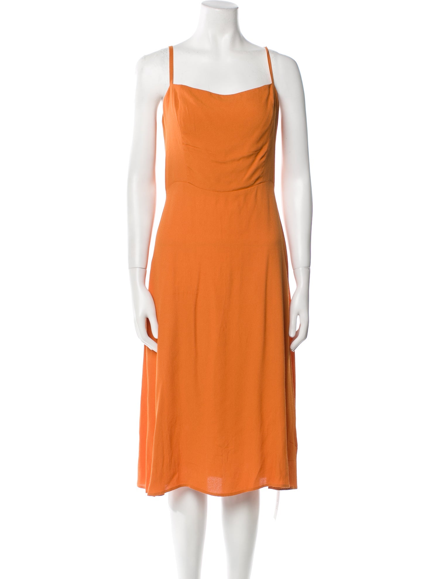 Reformation Square Neckline Midi Length Dress