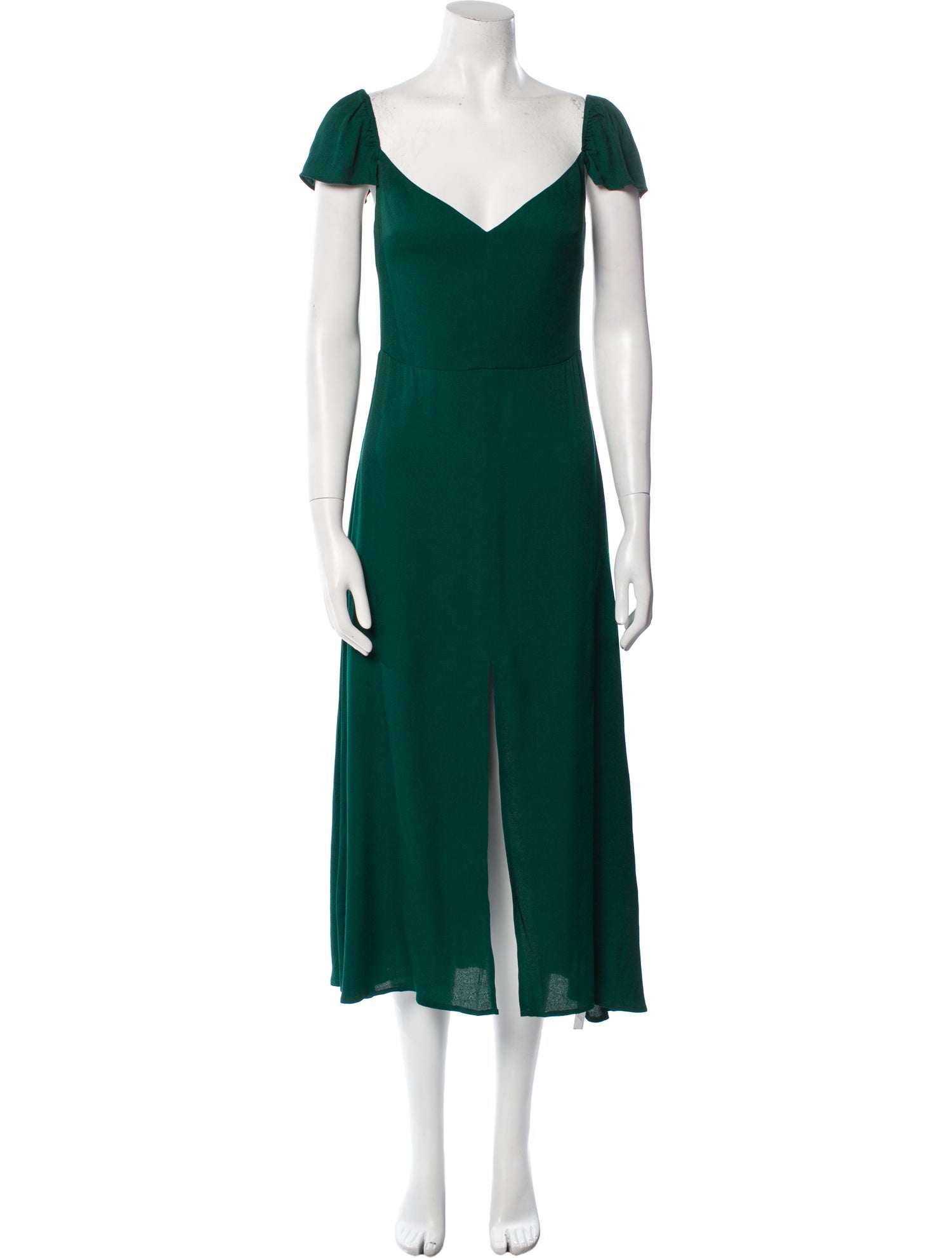 Reformation V-Neck Long Dress