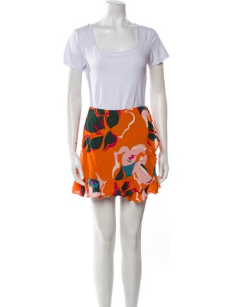 Reformation Printed Ruffle Embellishment Skirt Set