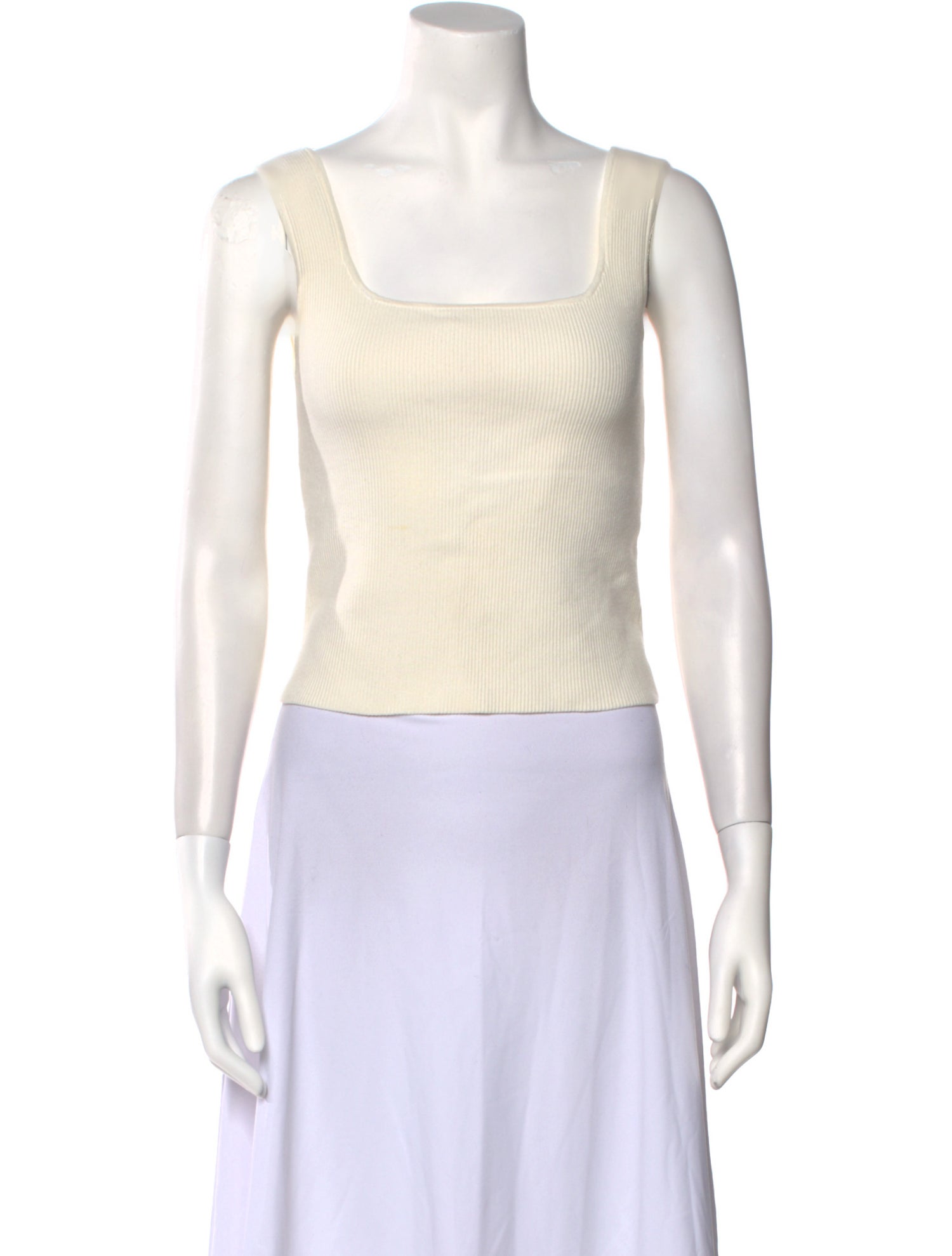 Reformation Square Neckline Sleeveless Crop Top