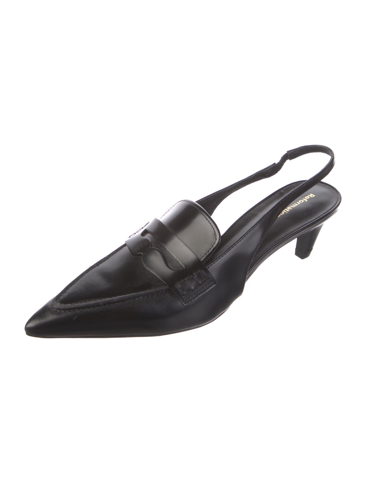 Reformation Leather Slingback Pumps