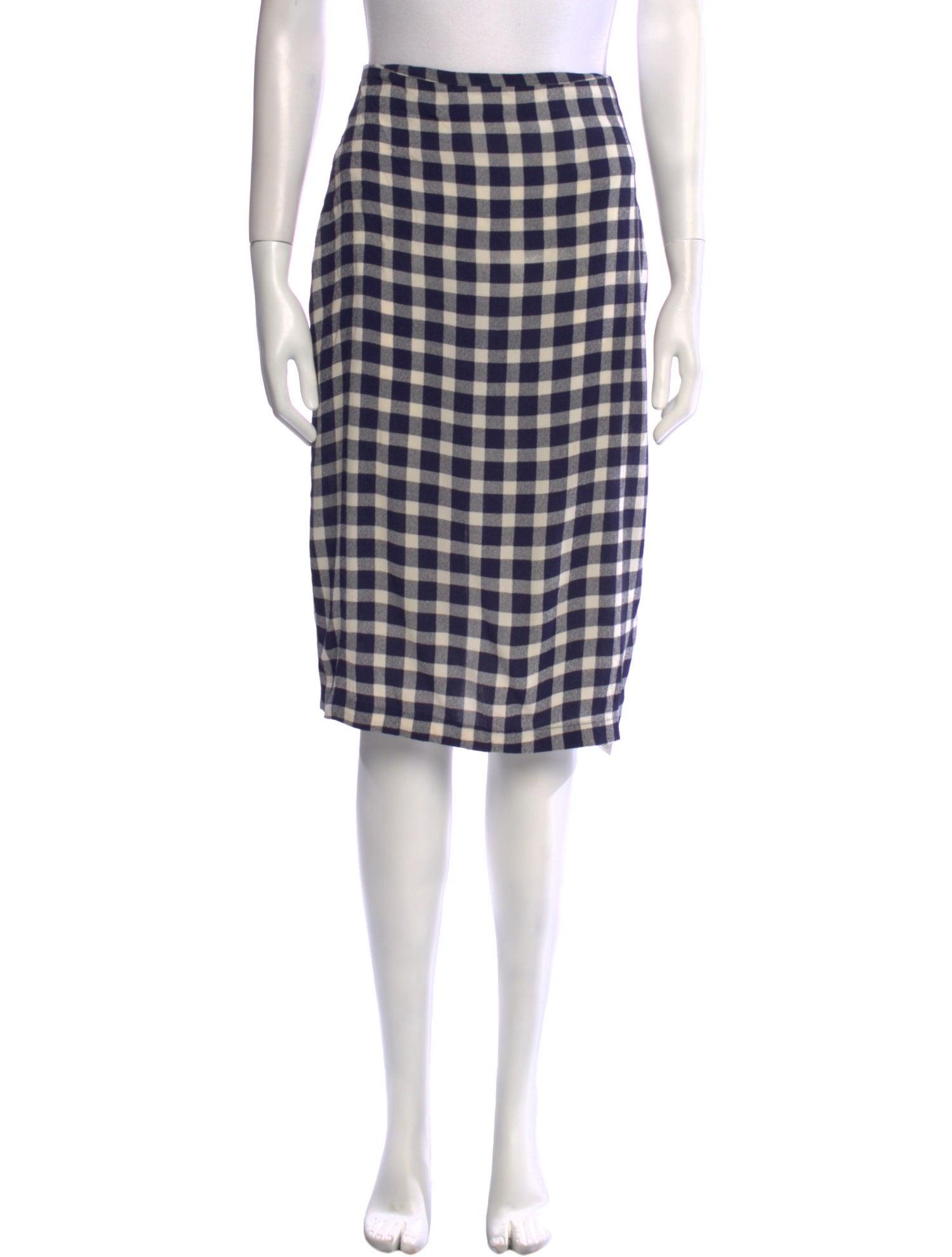 Reformation Plaid Print Knee-Length Skirt