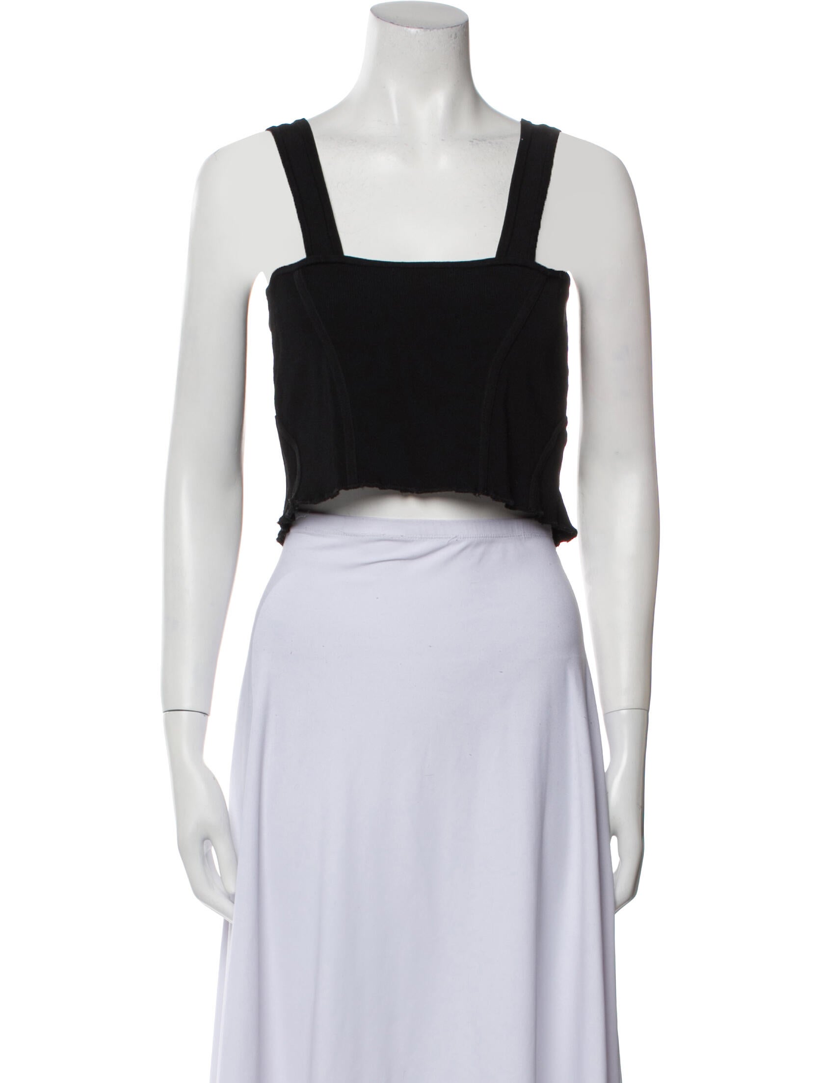 Reformation Square Neckline Sleeveless Crop Top