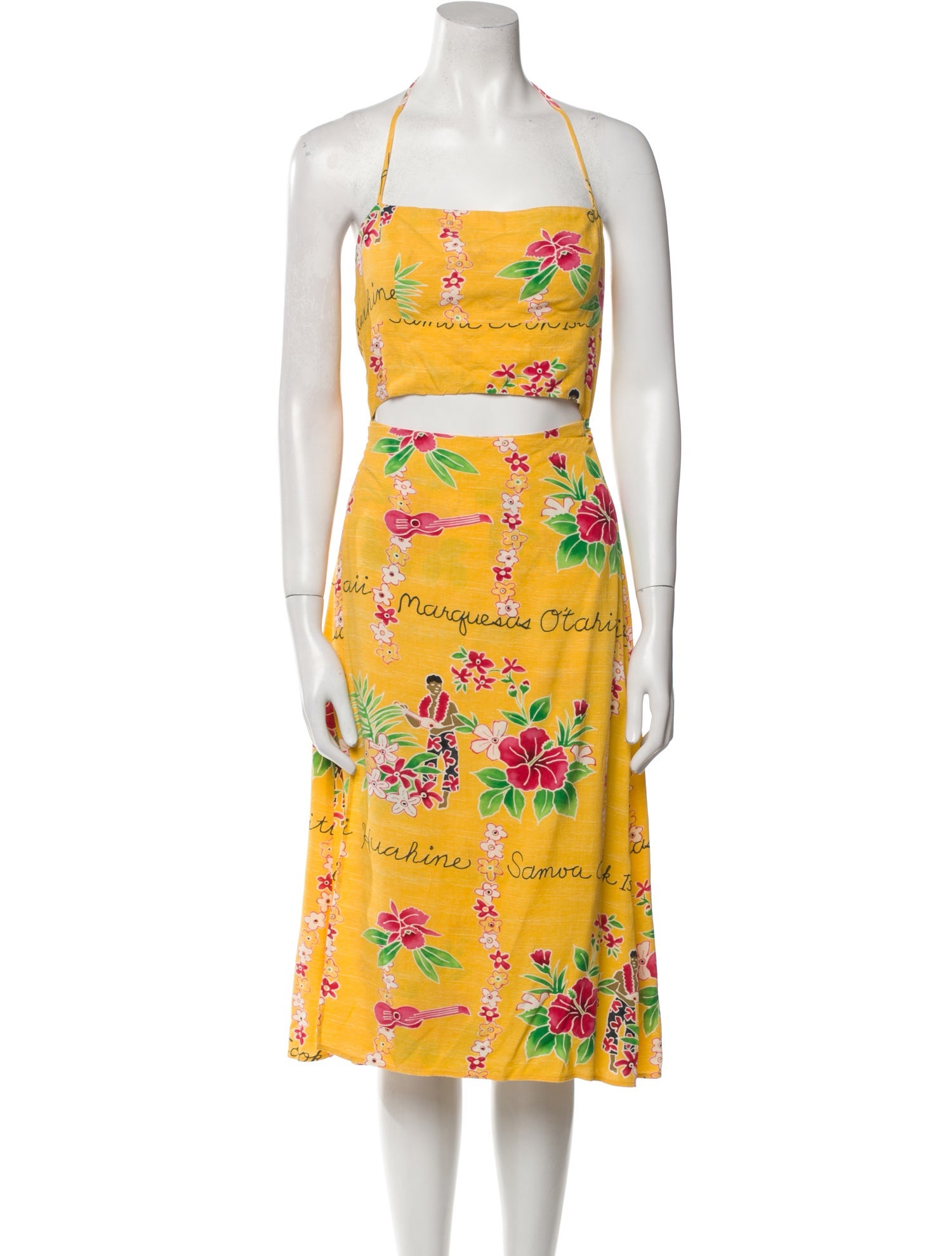 Reformation Floral Print Midi Length Dress