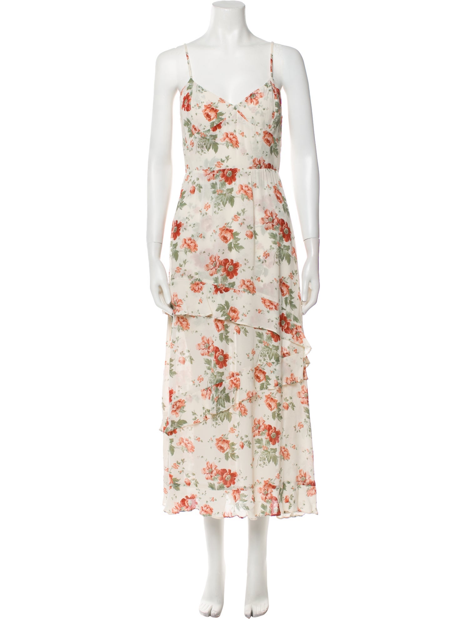 Reformation Floral Print Long Dress