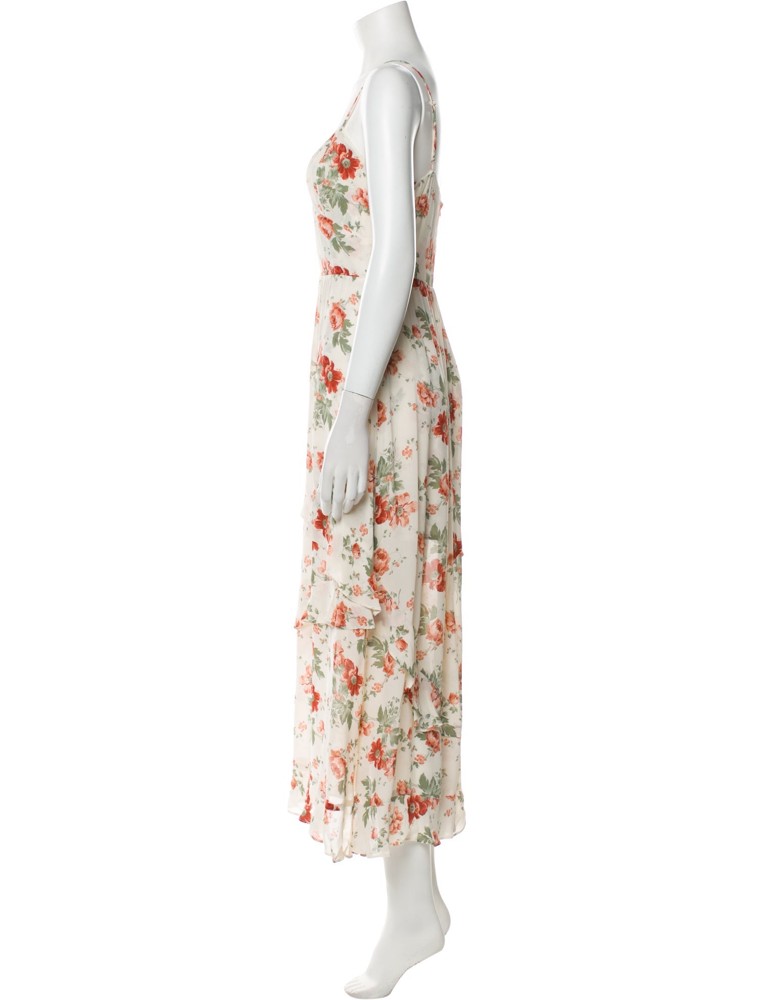 Reformation Floral Print Long Dress