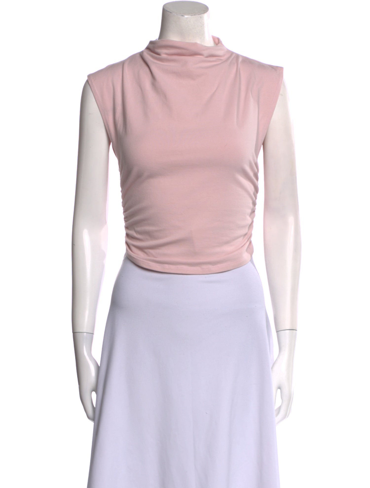 Reformation Mock Neck Sleeveless Crop Top