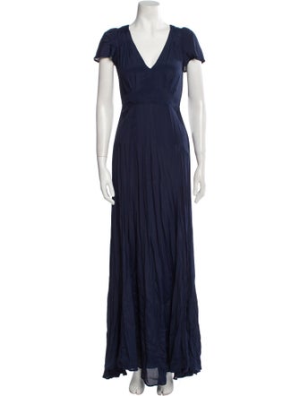 Reformation V-Neck Long Dress