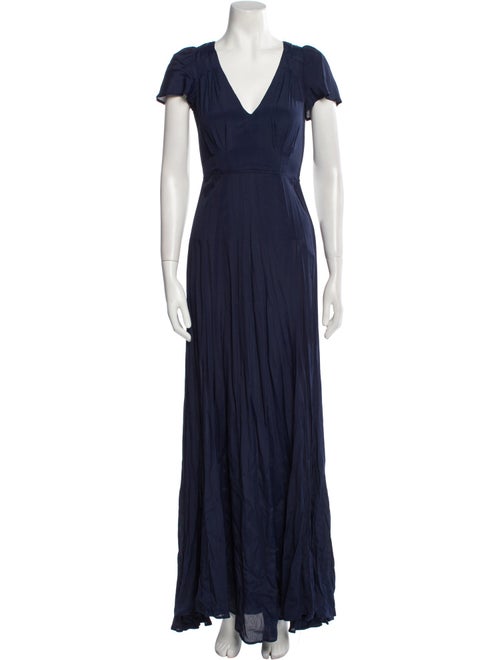 Reformation V-Neck Long Dress