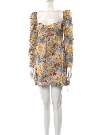 Reformation Floral Print Mini Dress