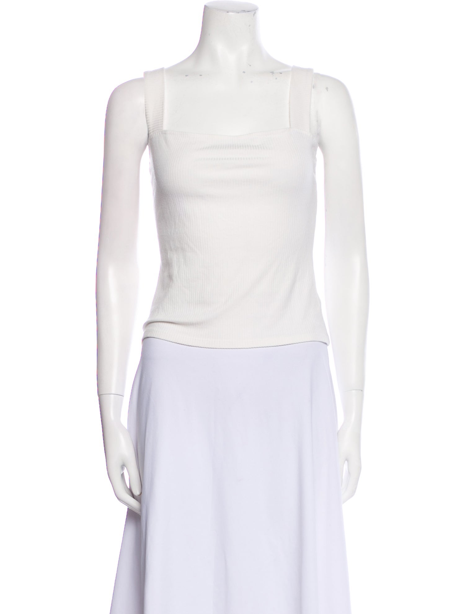 Reformation Square Neckline Sleeveless Crop Top