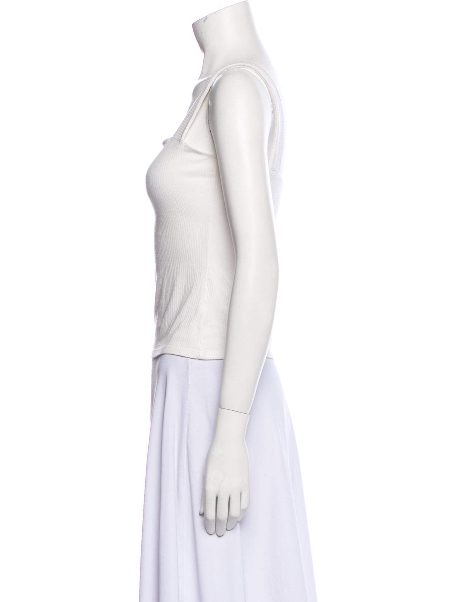 Reformation Square Neckline Sleeveless Crop Top