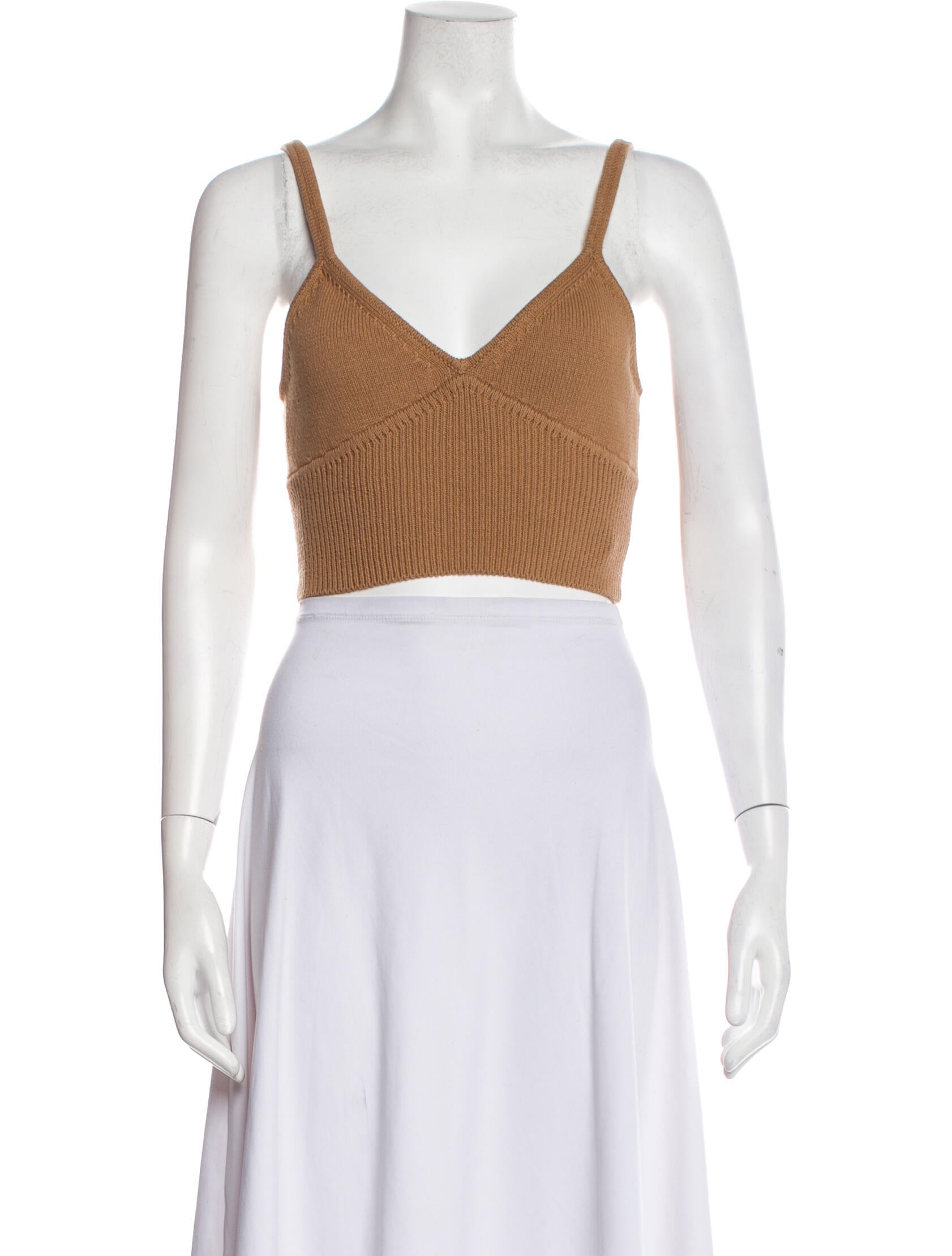 Reformation V-Neck Sleeveless Crop Top