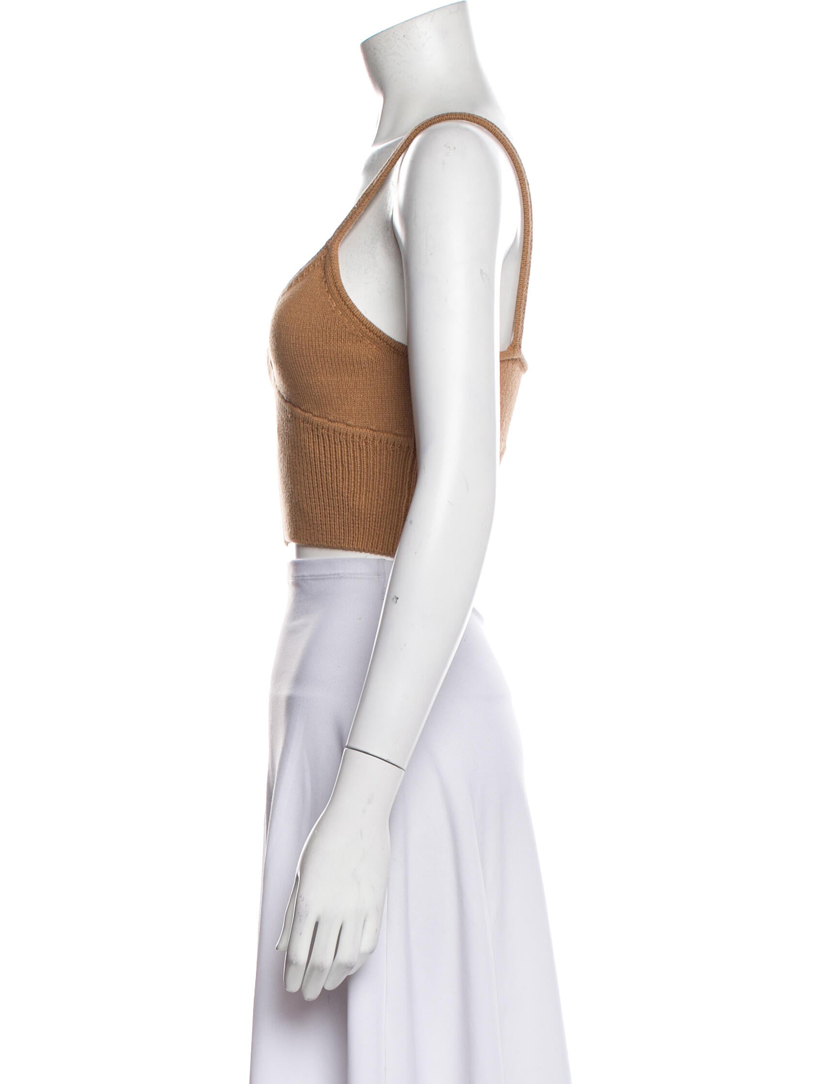 Reformation V-Neck Sleeveless Crop Top