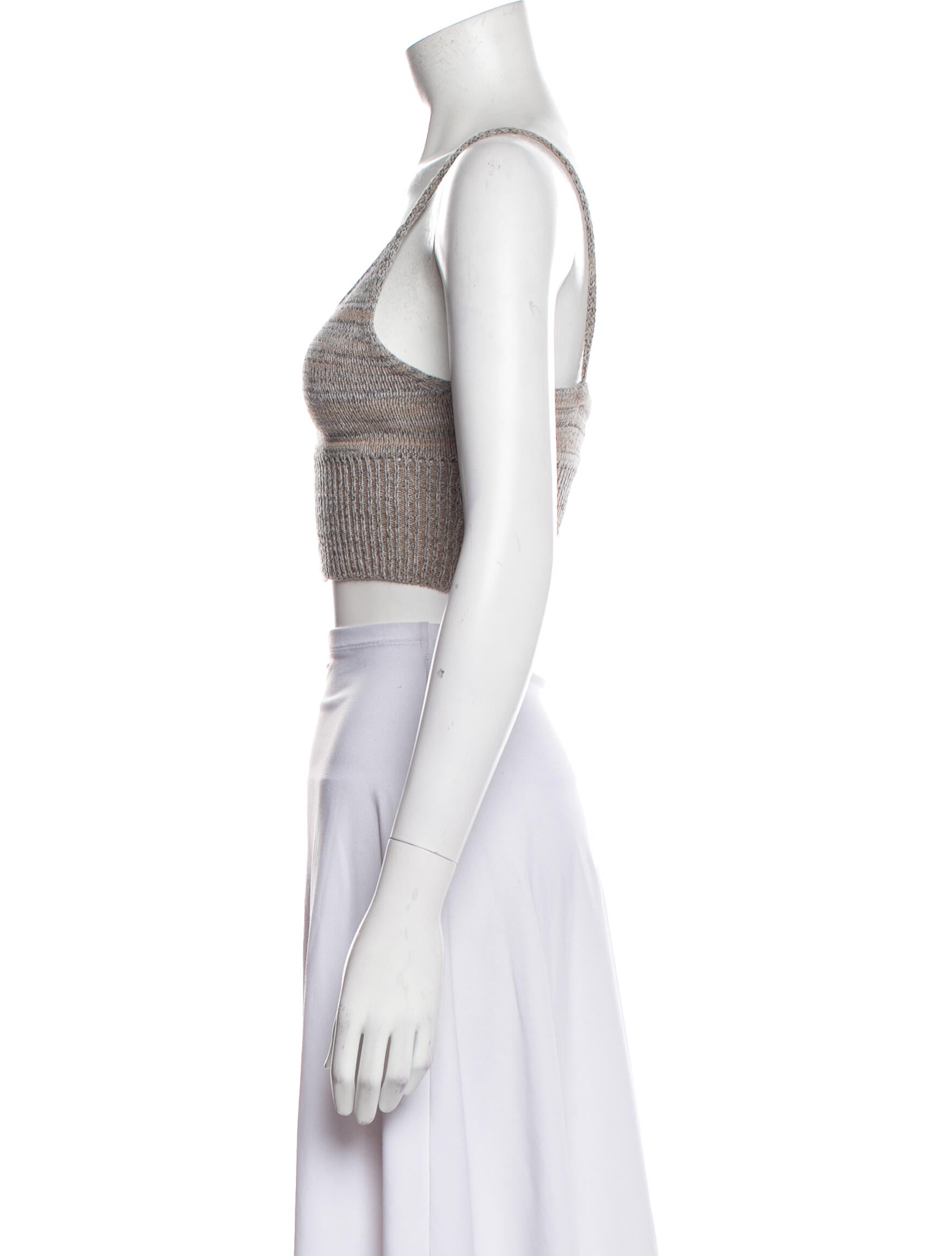 Reformation Scoop Neck Sleeveless Crop Top