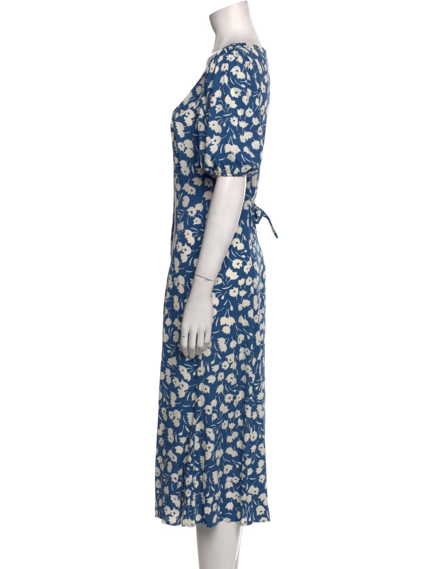 Reformation Floral Print Midi Length Dress