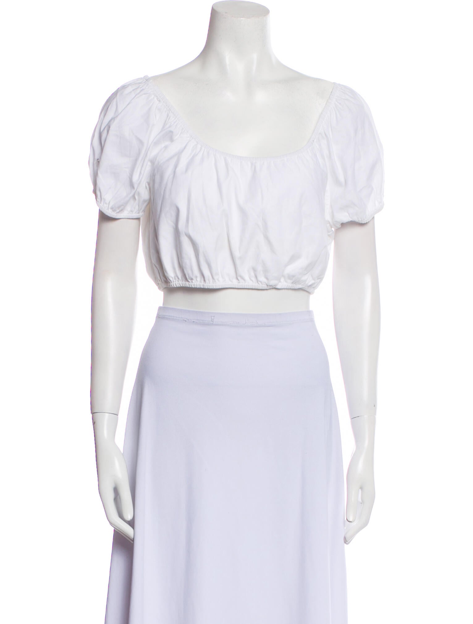 Reformation Off-The-Shoulder Short Sleeve Crop Top