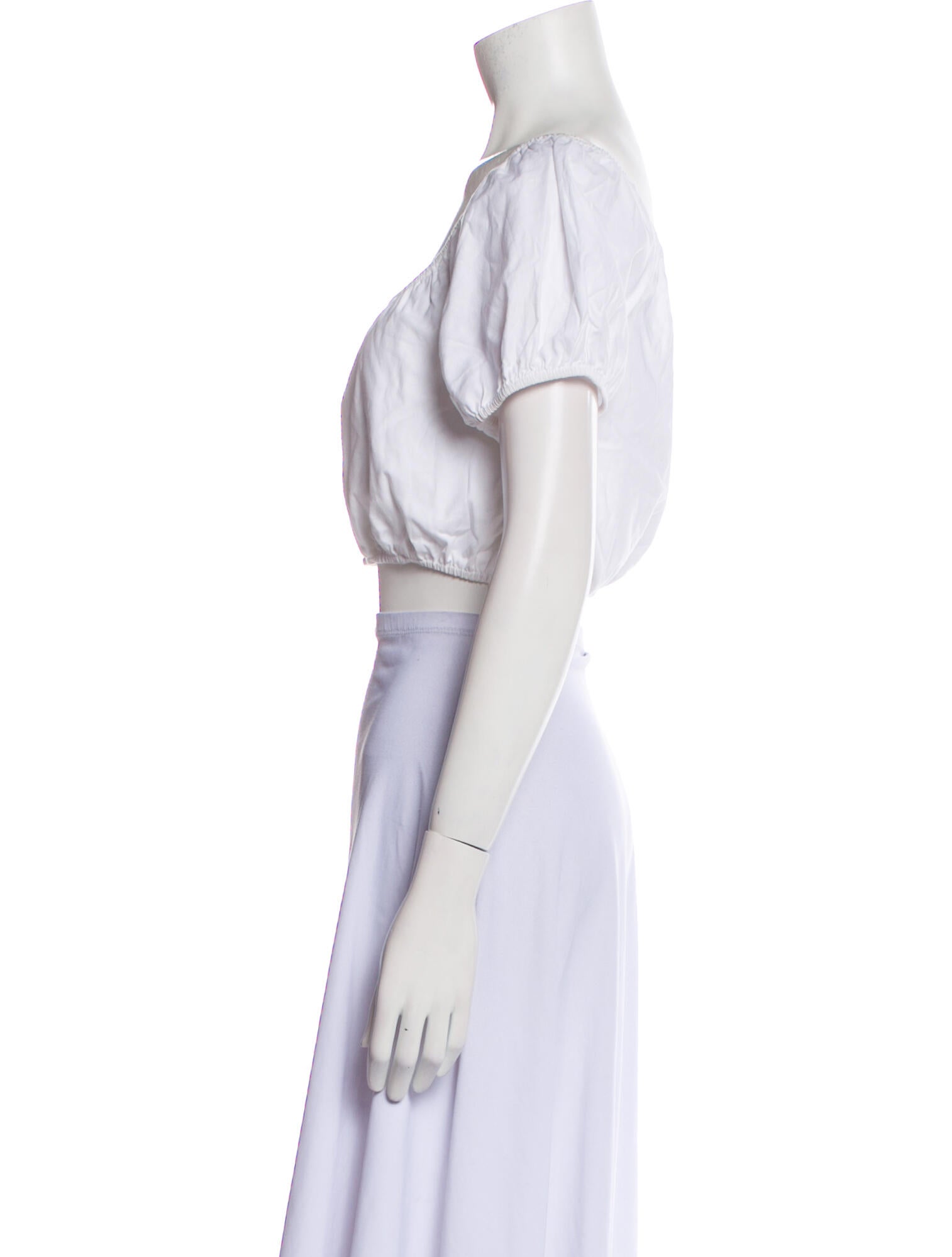 Reformation Off-The-Shoulder Short Sleeve Crop Top