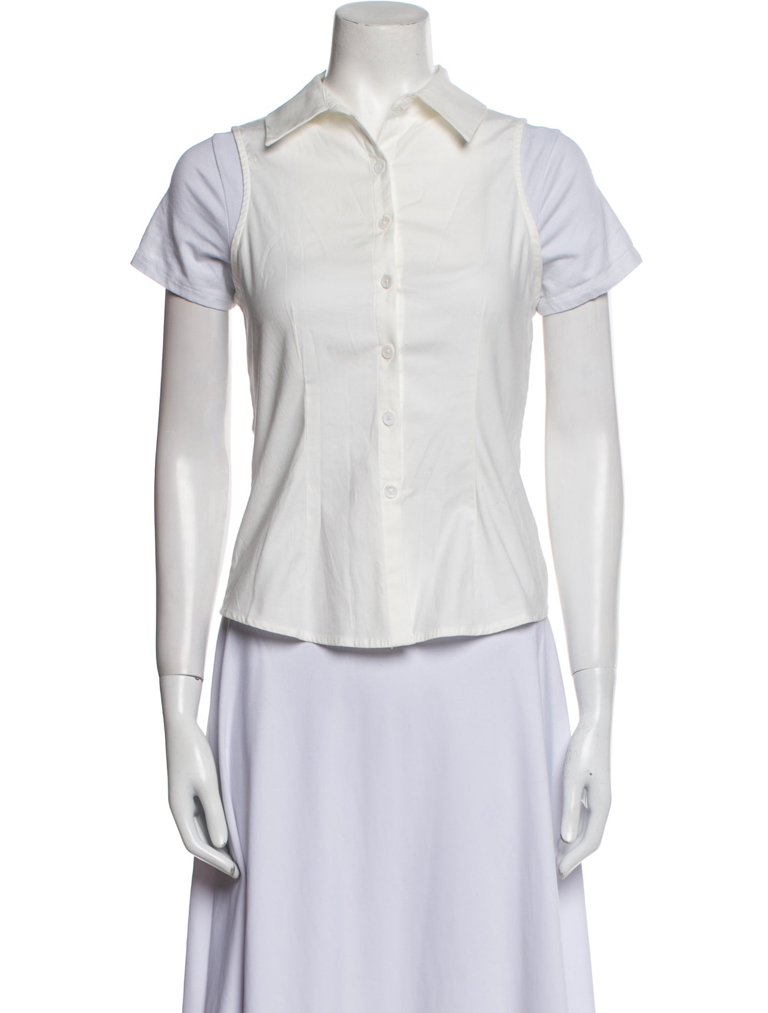 Reformation Short Sleeve Button-Up Top