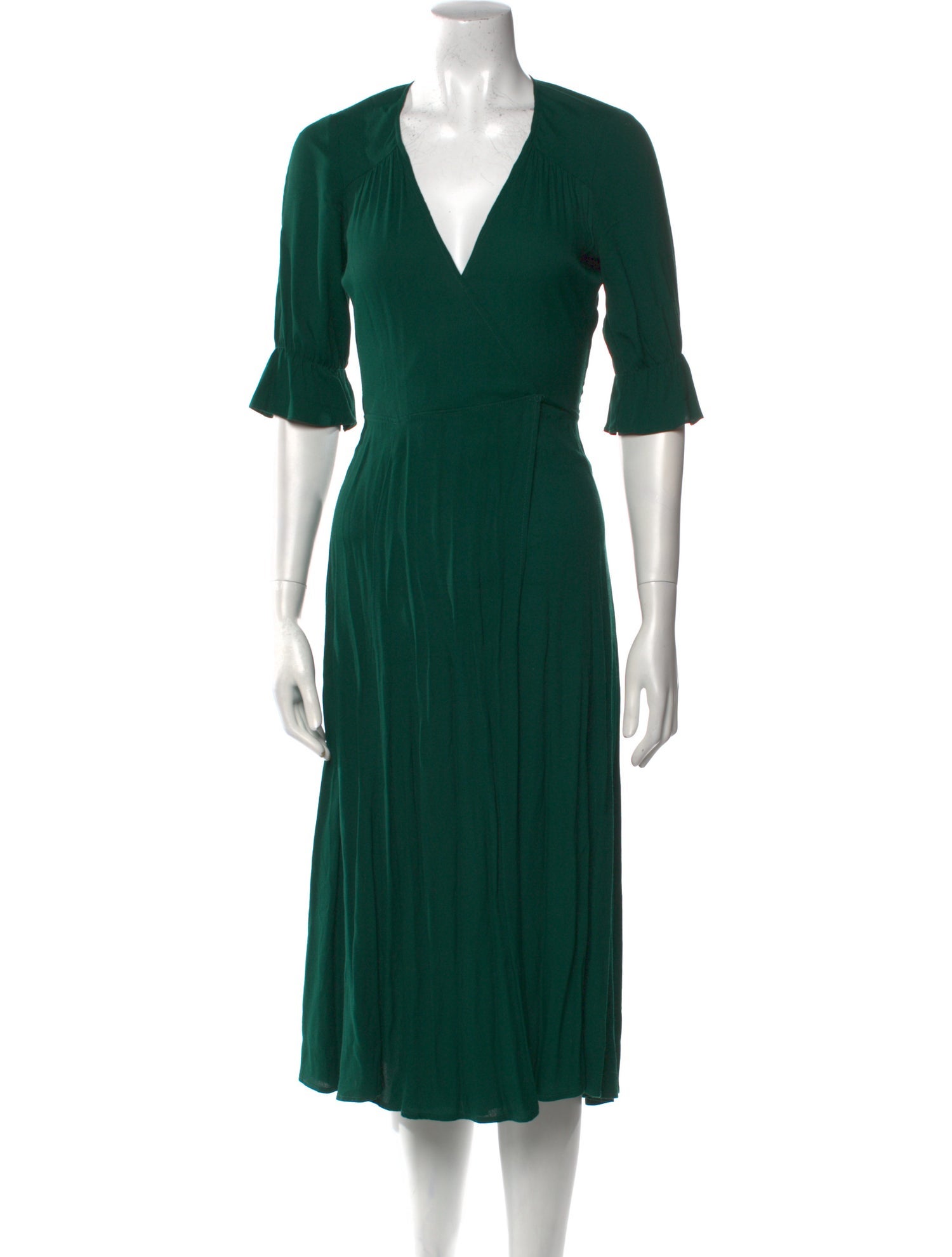 Reformation V-Neck Midi Length Dress