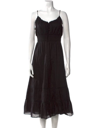 Reformation V-Neck Midi Length Dress