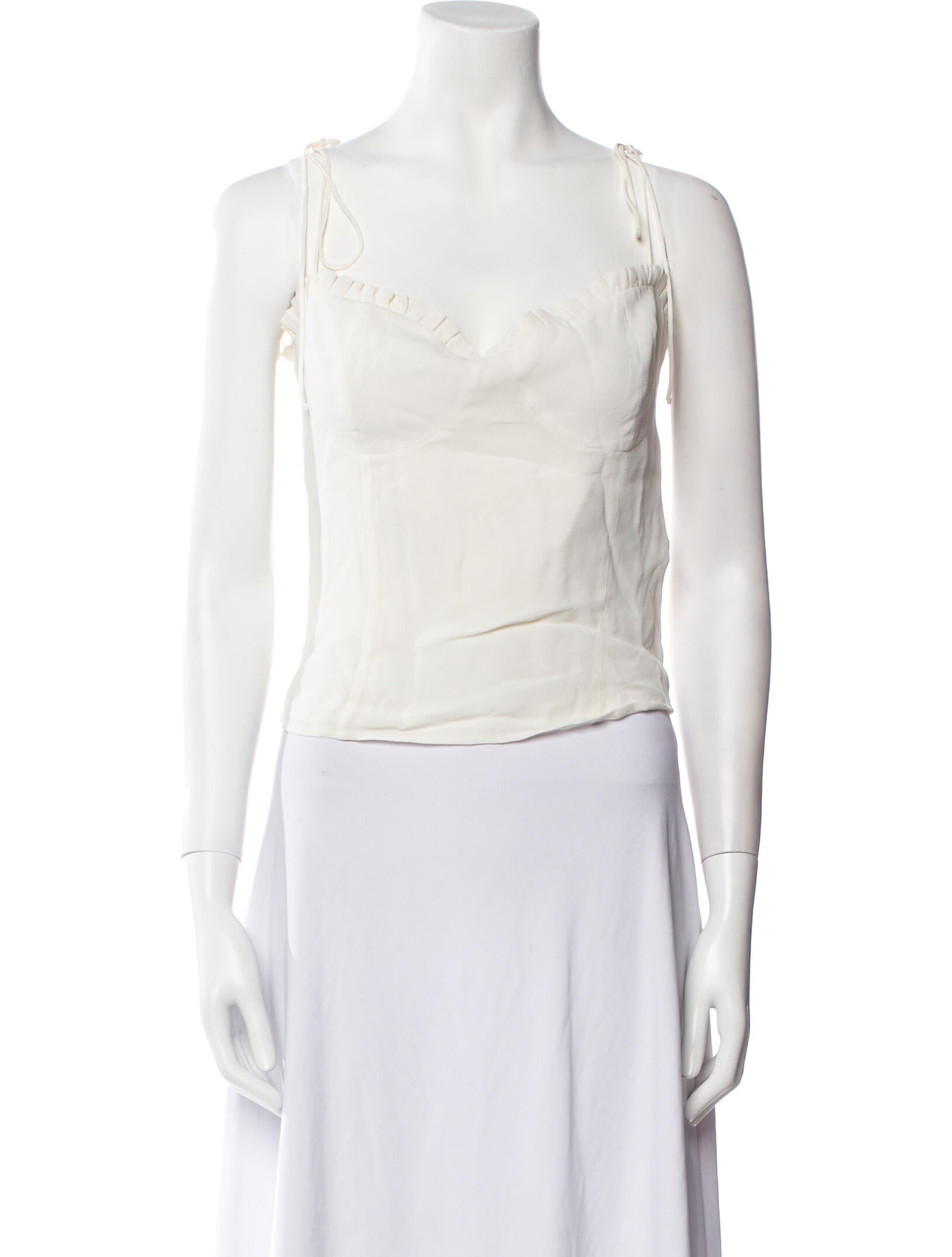 Reformation V-Neck Sleeveless Crop Top