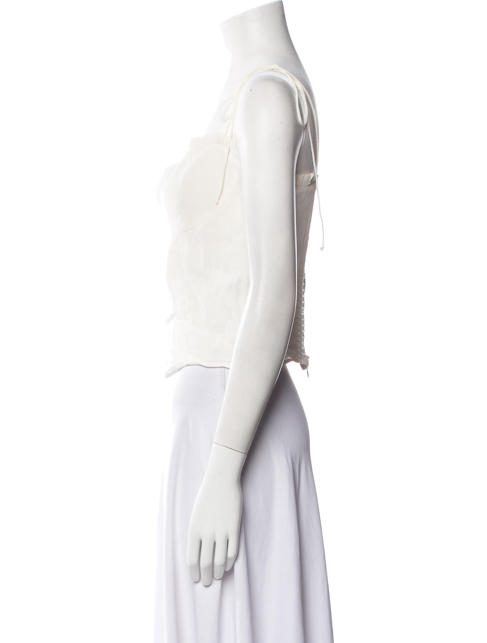 Reformation V-Neck Sleeveless Crop Top