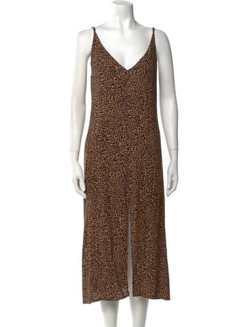 Reformation Dresses Animal Print Long Dress M
