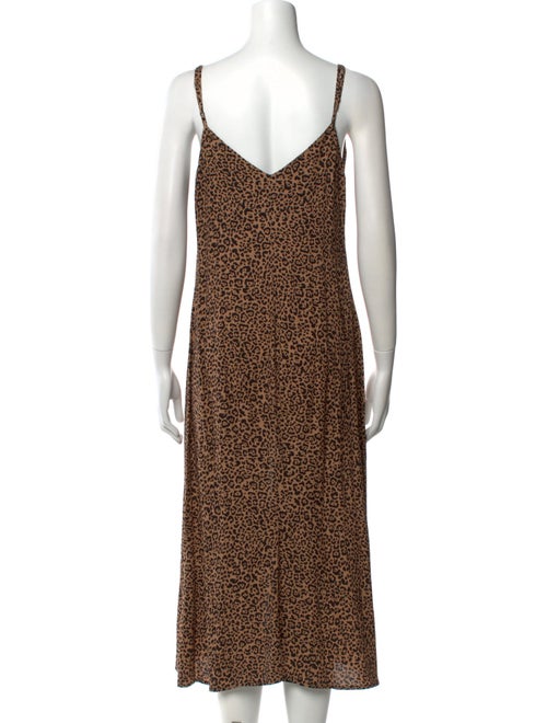 Reformation Animal Print Long Dress