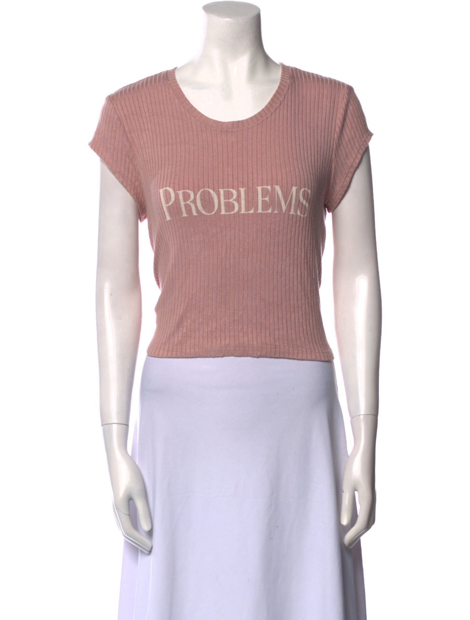 Reformation Graphic Print Scoop Neck Crop Top