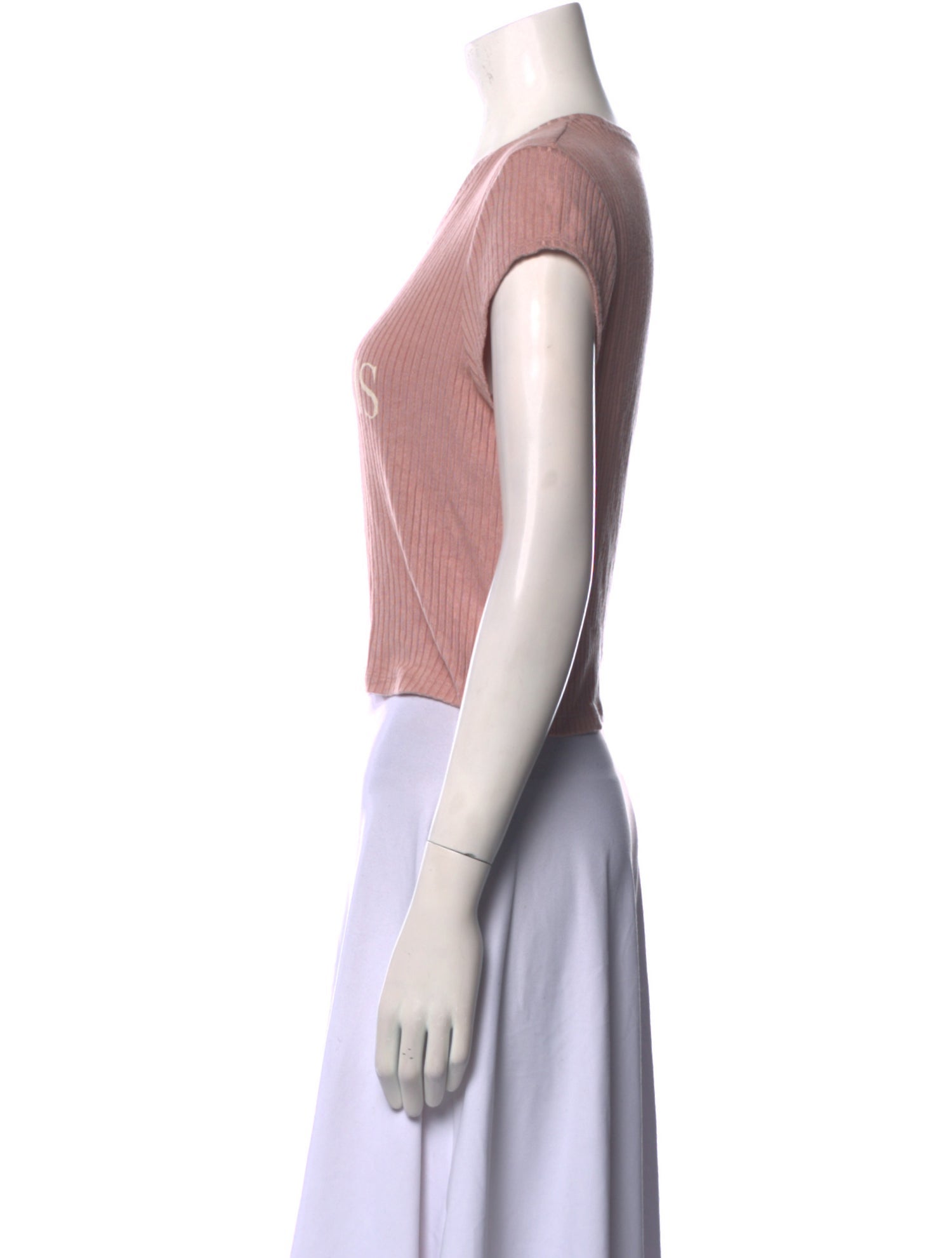 Reformation Graphic Print Scoop Neck Crop Top