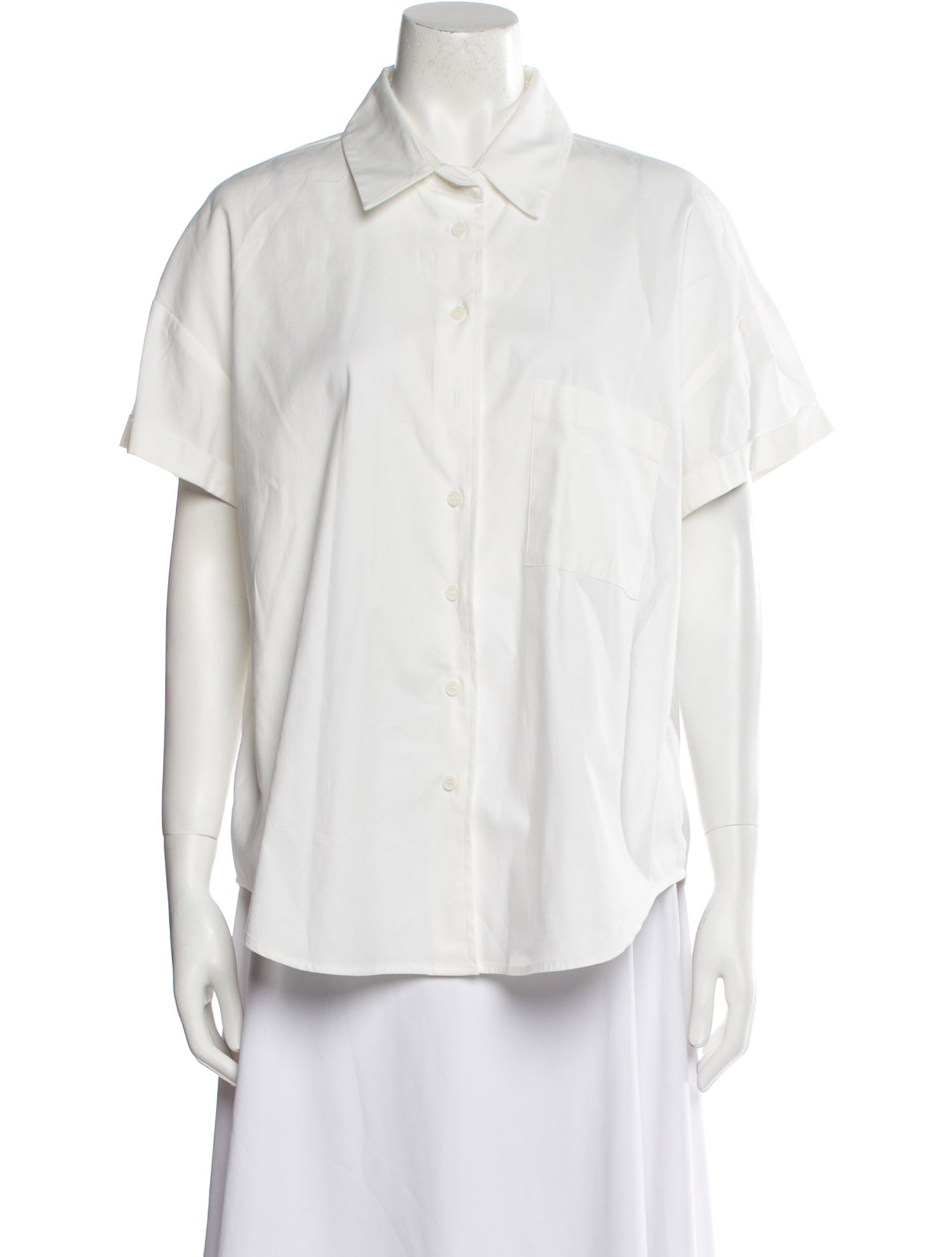 Reformation Short Sleeve Button-Up Top