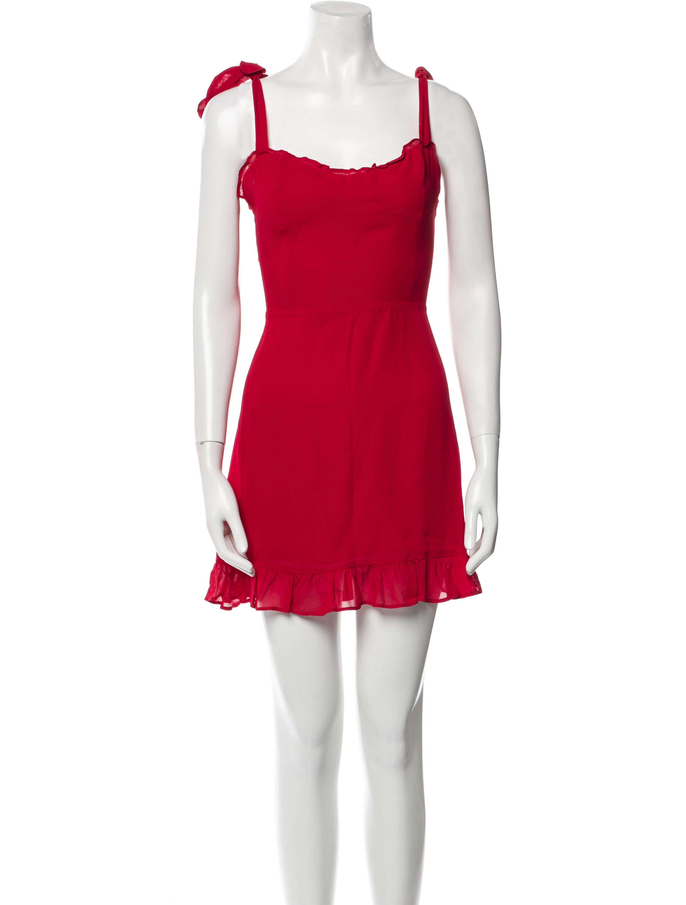 Reformation Square Neckline Mini Dress