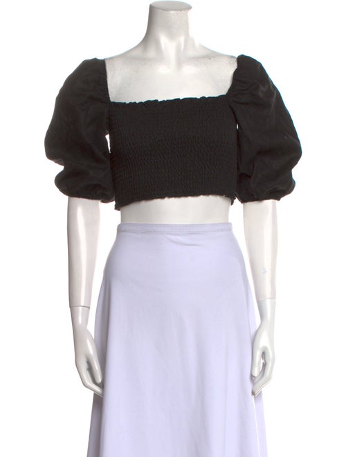 Reformation Linen Square Neckline Crop Top