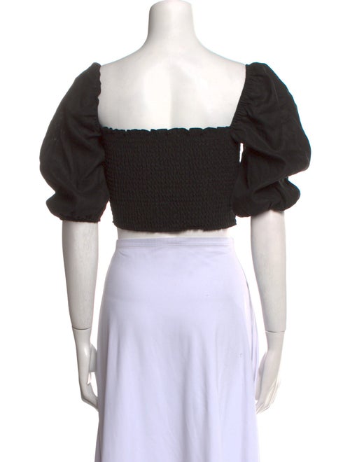 Reformation Linen Square Neckline Crop Top