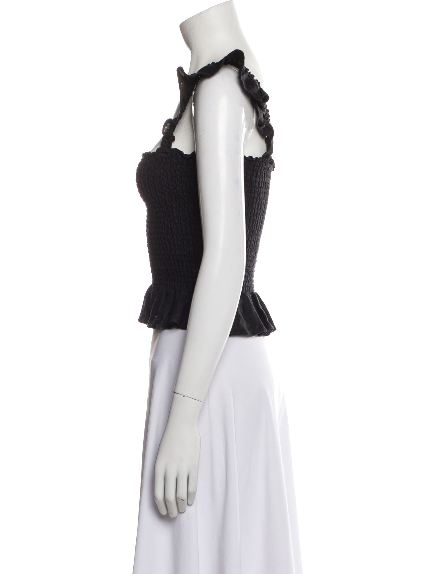 Reformation Linen Square Neckline Crop Top