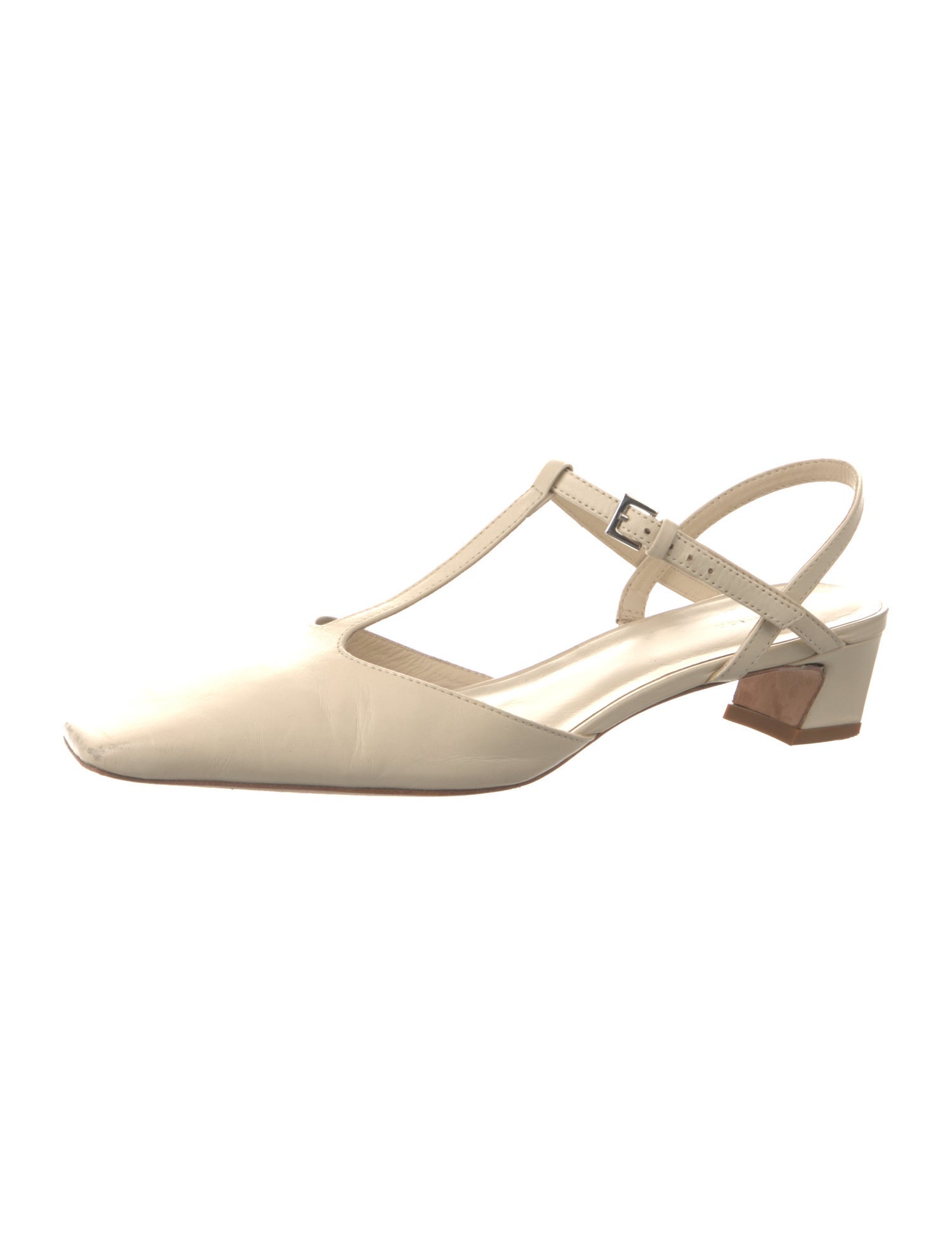 Reformation Leather T-Strap Pumps