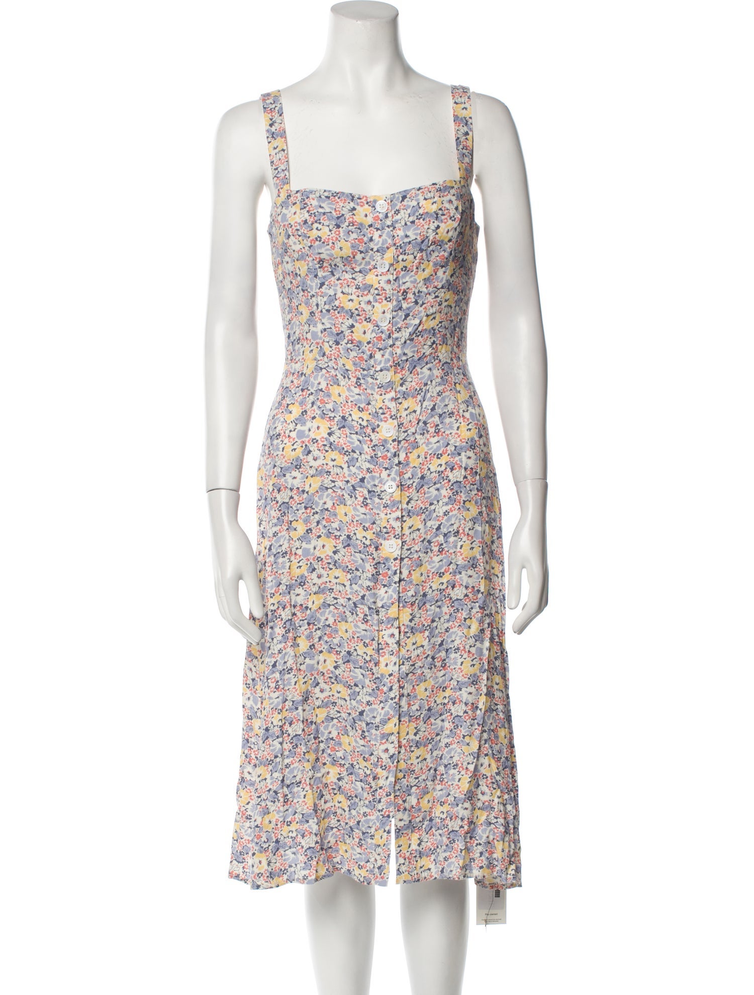 Reformation Floral Print Midi Length Dress w/ Tags