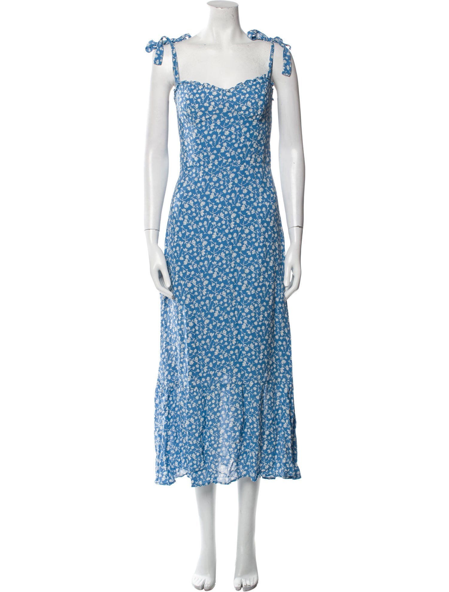 Reformation Floral Print Midi Length Dress