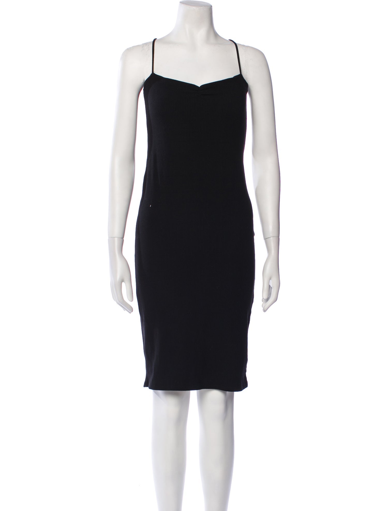 Reformation Square Neckline Knee-Length Dress