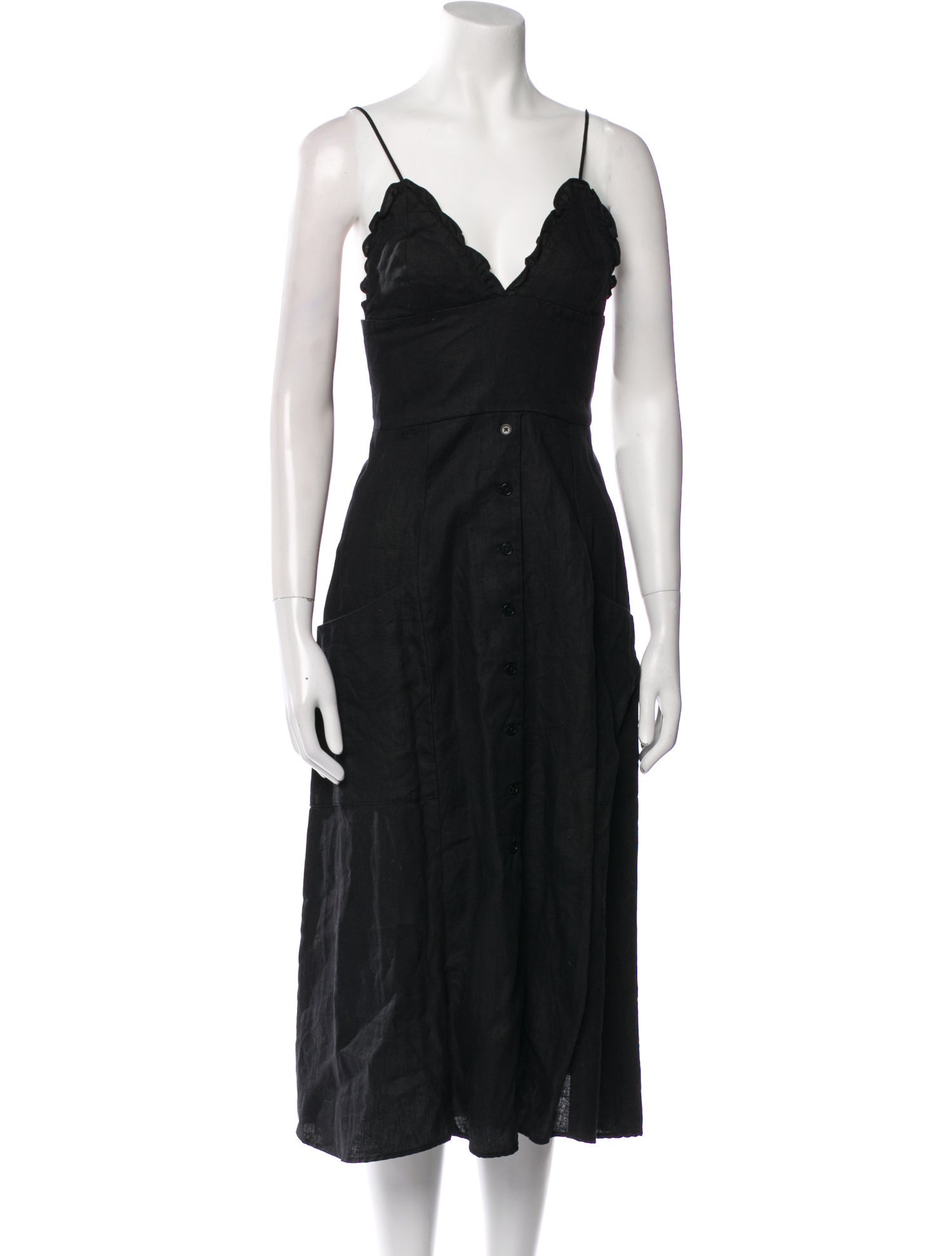 Reformation Linen Midi Length Dress