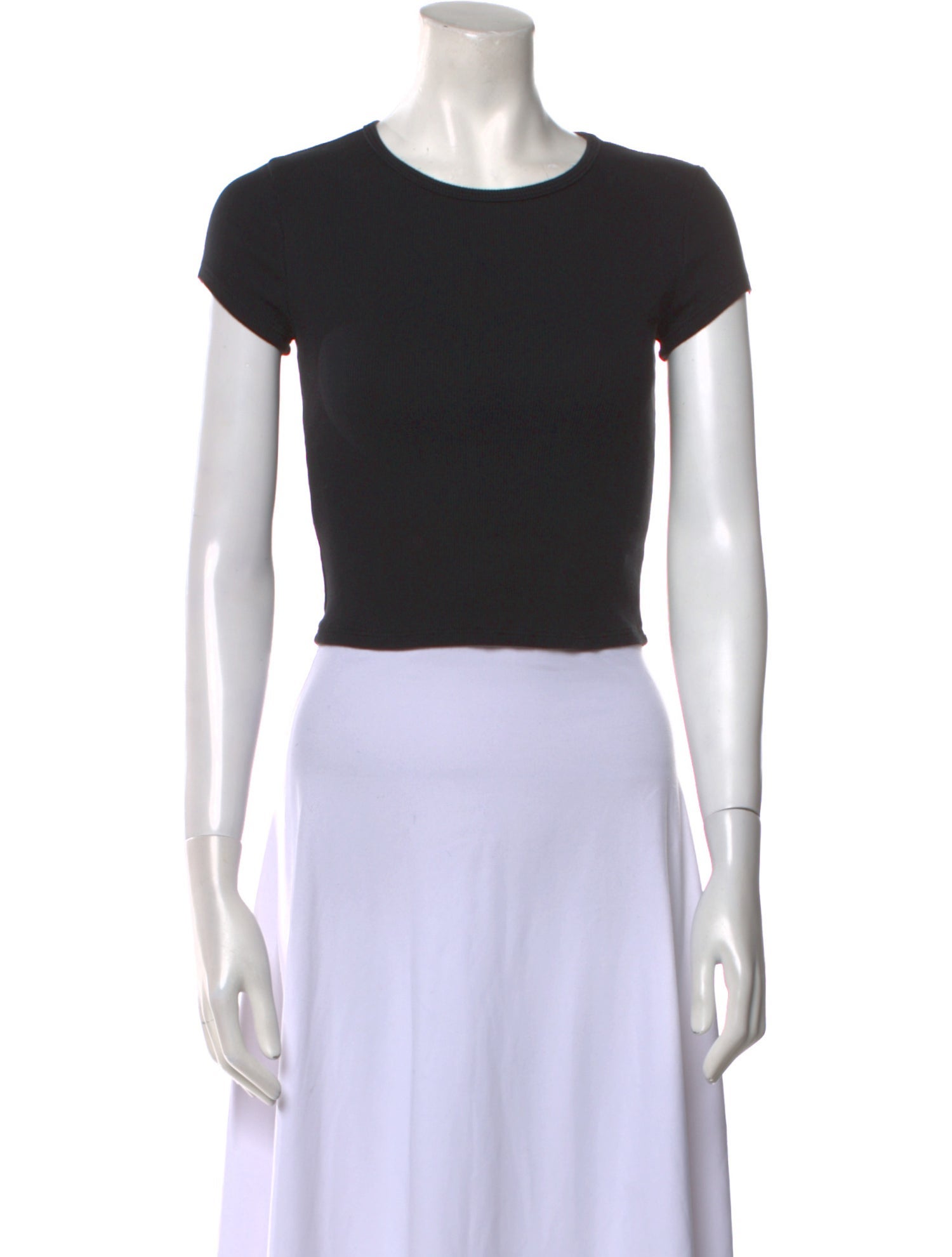 Reformation Crew Neck Short Sleeve Crop Top