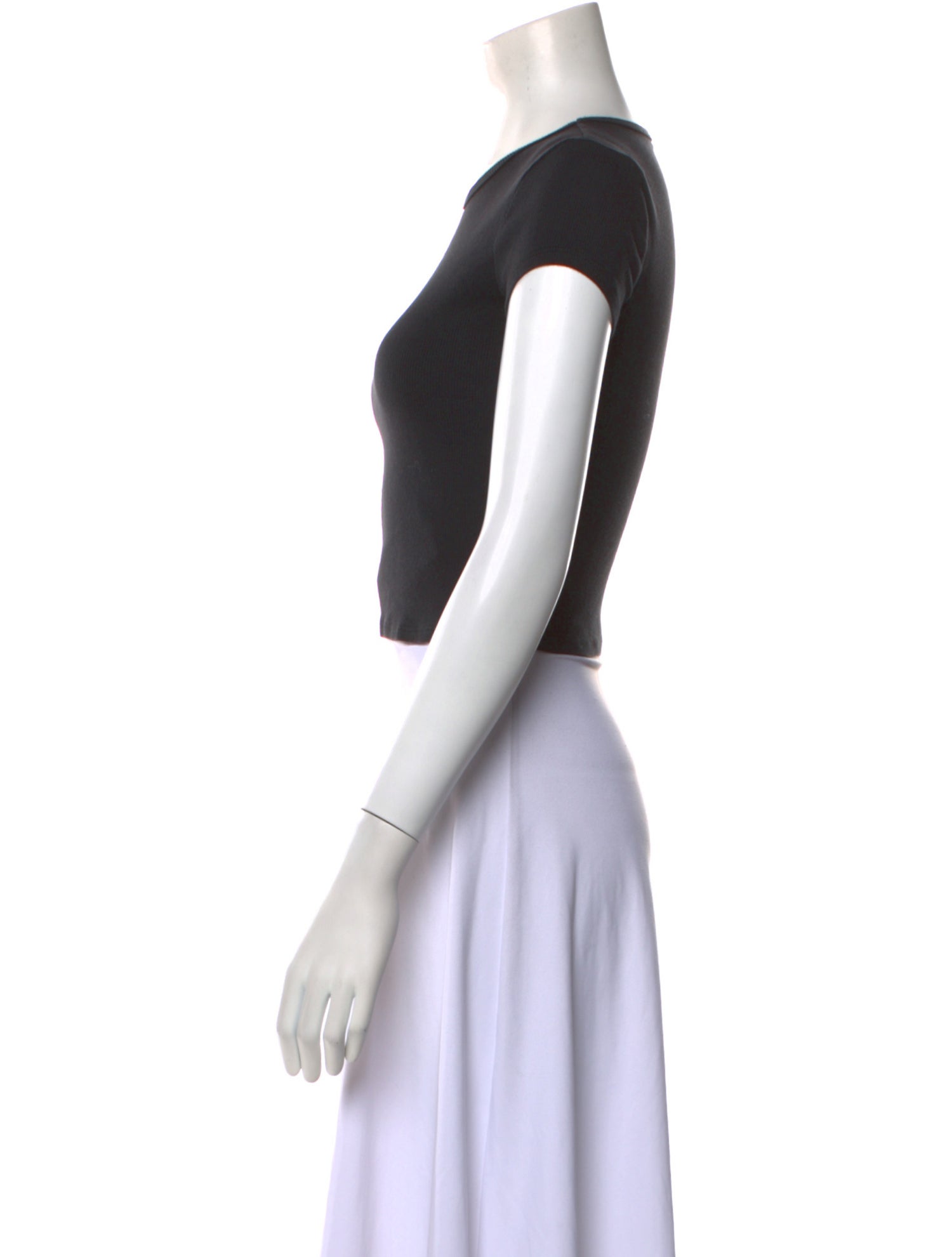 Reformation Crew Neck Short Sleeve Crop Top