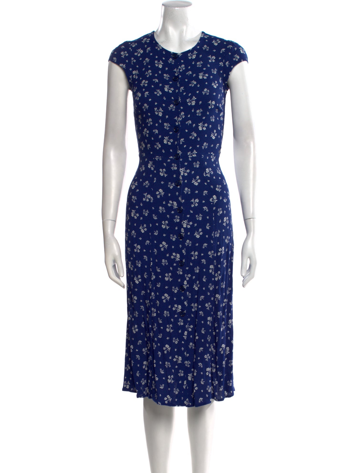 Reformation Floral Print Midi Length Dress
